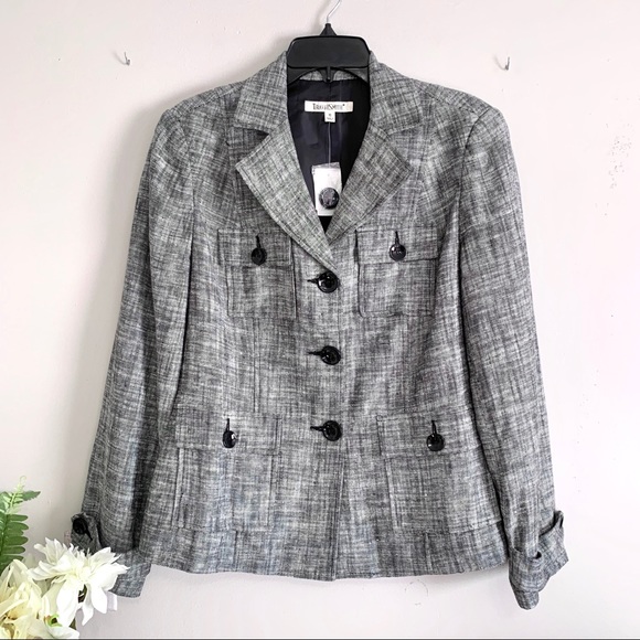 TravelSmith Jackets & Blazers - NWOT TravelSmith Black White Lined Jacket Blazer